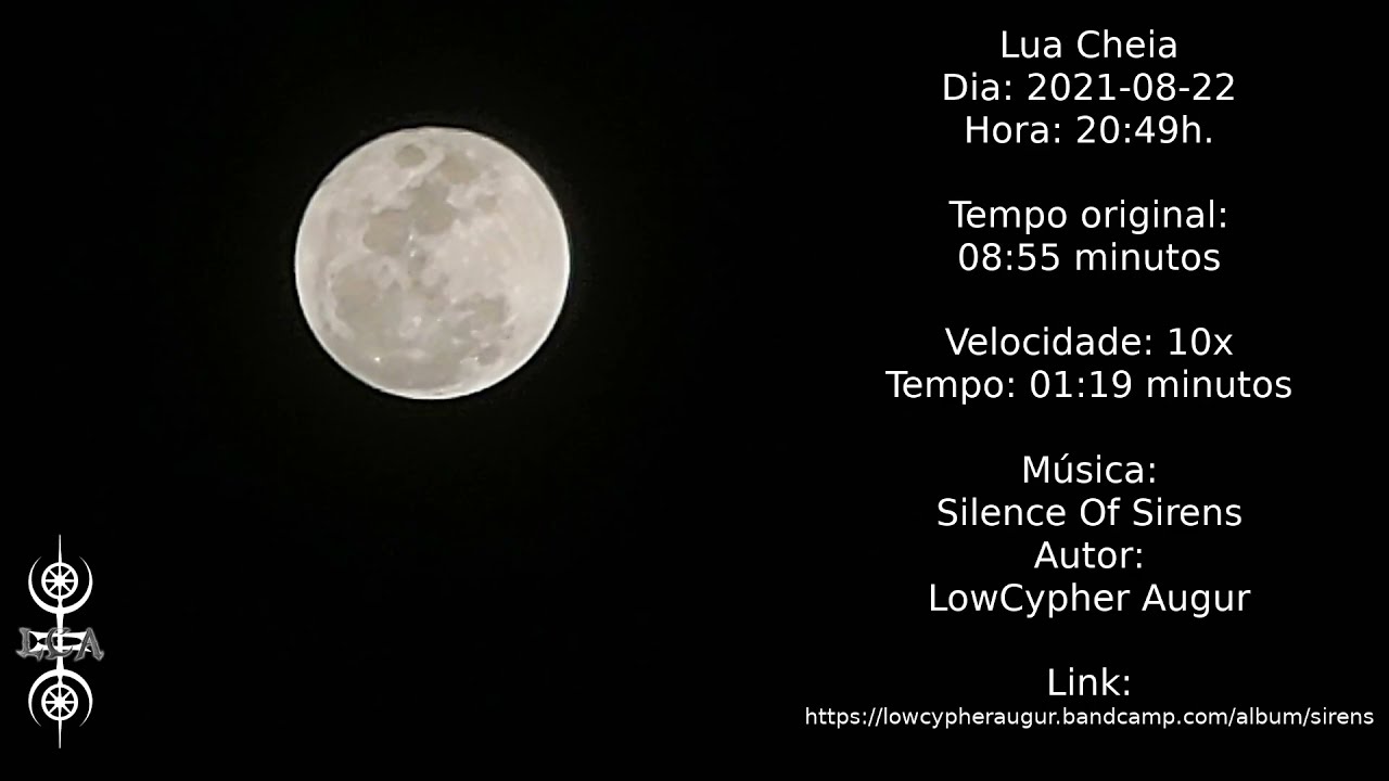 Lua Cheia 2021 08 22 Noite Youtube