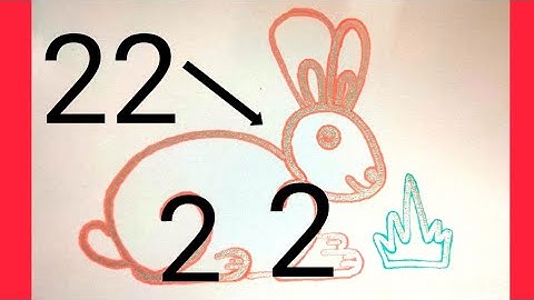 how to draw rabbit drawing from 22 number easy step by step|rabbit drawing