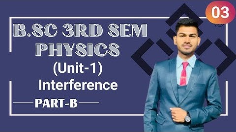 B.Sc 3rd sem Physics || Ch- Interference || By Abhishek Bhardwaj sir ✍️✍️