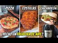 Pizza, Costillas BBQ , y Chicharron Ramos hecho con una FREDIRORA DE AIRE | Cocina Universal