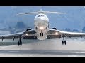 Tupolev Tu-154, A319 and Fokker 100 SIAF 2017 low pass with awesome sound!