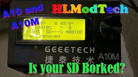 Geeetech A10 SD Card Defective? Can anyone confirm or deny it...