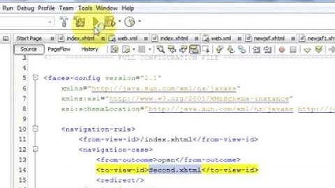 JSF  Tutorial   JSF Page Navigation rule example