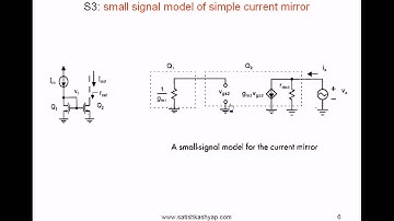 calculation of gain, output impedance and vo minimum of simple current mirror
