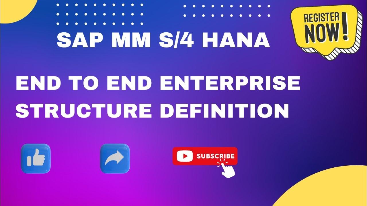 SAP MM Enterprise structure configuration in S/4 HANA - YouTube