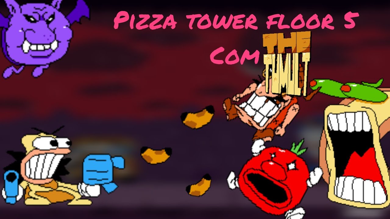pizza tower azutower mod floor5 todas as fases com Tumult - YouTube