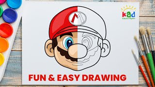 How to Draw Super Mario in Real Time Drawing | Digital Drawing for Kids