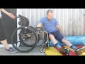 Wheelchair skills.  Quadriplegic working on floor to chair transfer. #wheelchairskills #quadriplegia