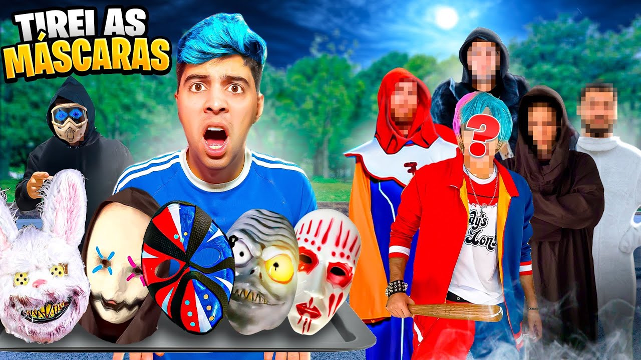 TIREI AS MÁSCARAS DOS MAIORES VILÕES DO YOUTUBE!!