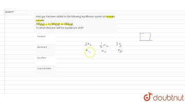 Inert gas has been added to the following equilibrium system at constant volume `SO_(2)(g)+1//2 ...