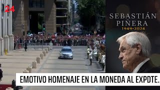 Con la Marcha Fúnebre: el emotivo homenaje en La Moneda a Sebastián Piñera | 24 Horas TVN Chile