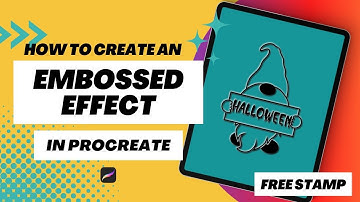 How to create an embossed effect in Procreate - Halloween Gnome Set (FREE Stamp + Tutorials)