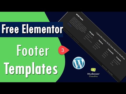 Free Elementor Footer Template Design 03 by Mudassar Chaudhry