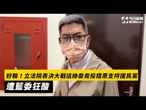 好糗！立法院表決大戰這綠委竟投錯票支持國民黨　遭藍委狂酸｜NOWnews