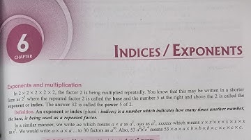 INDICES/EXPONENTS CHAPTER 6 EXERCISE 6 C CLASS 9 ICSE