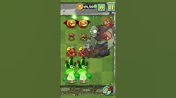 PvZ 2 - Four Cell Attack - Bonk Choy & 4 Other Plants Max Level Vs Tutorial Zombie Team