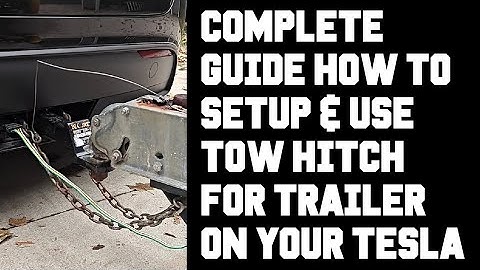 Tesla How To Setup & Use Towing Hitch For Trailer - How To Connect Trailer & Unhook Trailer Model Y