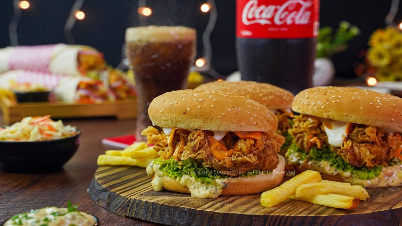 Crunch Burger with Crunch Wraps Recipe By SooperChef