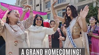 Sneak Peek Into Harnaaz Sandhus Heartwarming Homecoming