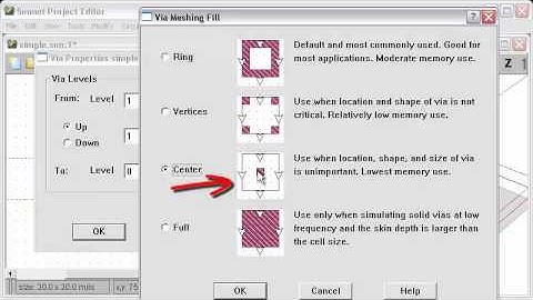 Via Properties (Older version of Sonnet)