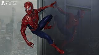 Spider-Man Remastered Ps5 - Webbed Suit Rain Free Roam Gameplay 4K 60Fps Performance Rt