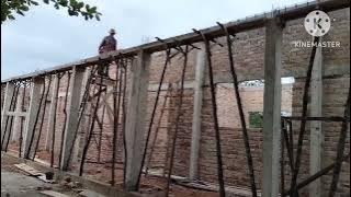Installation of hanging beam formwork supports
