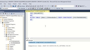Vídeo Aula - SQLServer - Excluir Chave Estrangeira da Tabela