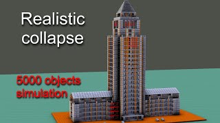 Pancake Collapse - 24 floors tower, 3D Model Simulation (BCB)
