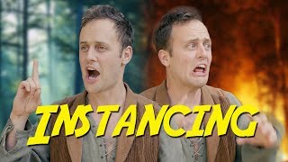 When an NPC is stuck across two worlds - Instancing