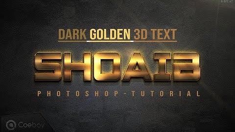 Photoshop Golden 3d text Effect | Gold text | Photoshop Tutorial #goldentext #goldtext #3dtext