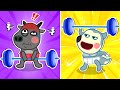 Baby Wolfoo is so strong! Weight Lifting Challenge for Kids @Baby_Jenny