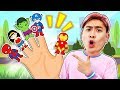 슈퍼히어로 강이와 손가락 영어 동요를 배워요! Superheros Five Finger Family kids Song