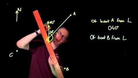 215 Measuring 3 figure bearings with a protractor