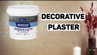 DECORATIVE PLASTER BREEZE. How to apply decorative wall finish