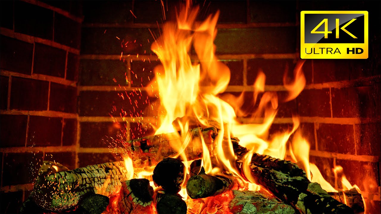 The BEST Relaxing Fireplace Sounds 🔥 Burning Logs Fireplace & Crackling ...