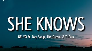 NE-YO - She Knows (Remix) (Lyrics) ft. Trey Songz, The-Dream, \& T-Pain