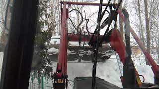 Вывоз снега трактором Мтз 82