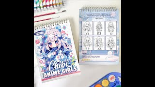 Chibi Anime Girls Spiral Bound Coloring Book for Adult By LBKHOUSE Author
