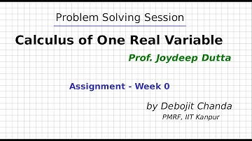 NPTEL Tutorial 2022 - Week 0 - Calculus of One Real Variable  (Demo Video)