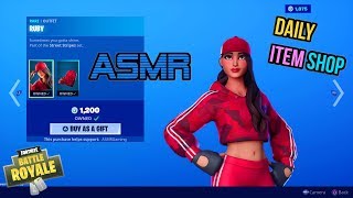 ASMR | Fortnite Ruby Skin Set Is Back! Daily Item Shop Update 🎮🎧Relaxing Whispering😴💤