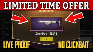 New Trick To Get Silver Plate Scar-L Skin in PUBG MOBILE | Permanent Skin screenshot 1