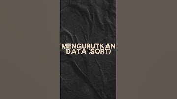 MENGURUTKAN DATA SORT #excel #exceltips #tutorial #microsoftexcel