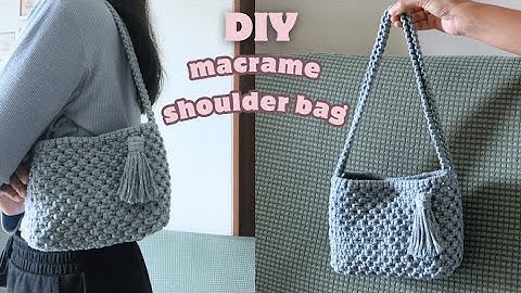 DIY | Macrame shoulder bag | macrame bag tutorial