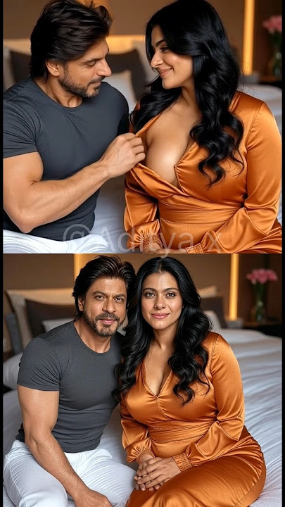 Shahrukh and Kajol Enjoying...😱| #shortsfeed #viralvideo #youtubeshorts #ai #shorts #bollywood #song