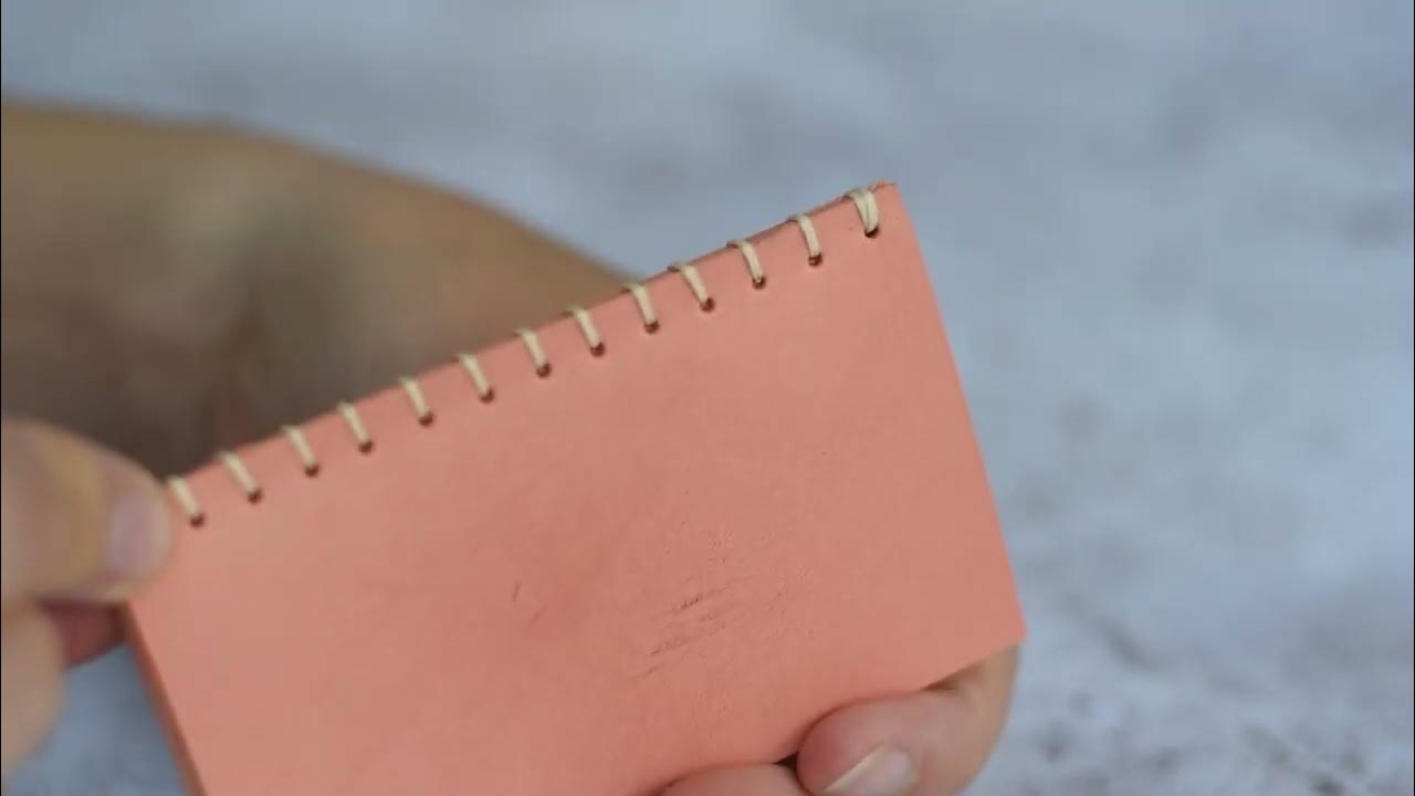 How to join two pieces of leather together using blanket stitch YouTube