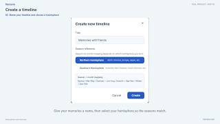 Create a timeline | Narravie tutorial 01