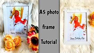 A5 size frame making with splash Background | A5 photo frame making tutorial | A5 frame editing screenshot 5