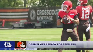 Gabriel gets ready for Steelers and Sanders is named QB2 for the game