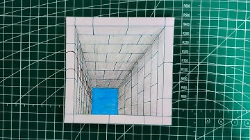 How to Draw a Super Deep 3D Pool Illusion with Ladder & Blue Water – Insane Optical Trick!