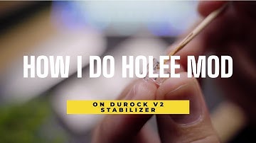 HOW I DO HOLEE MOD DUROCK V2 STABILIZER USING HANSAPLAST & A TOOTHPICK